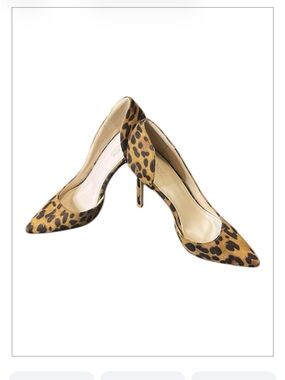 Catherine Malandrino Hillary Heels Cheetah Animal Print Dress Shoes Pumps 8.5